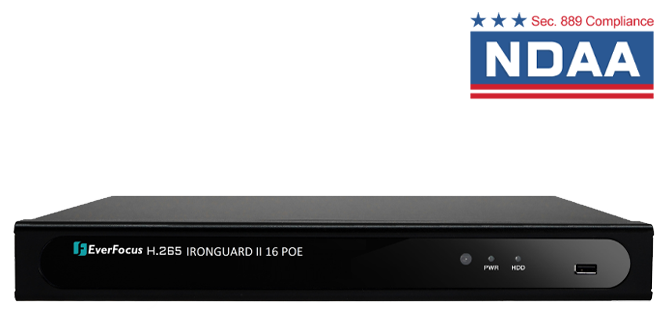 Everfocus IRONGUARD II 16 PoE — NVR fixe 16 ch 4K